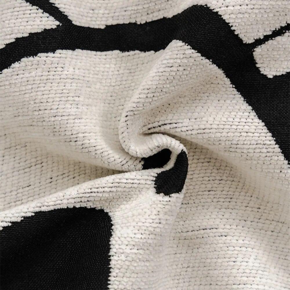 Panda Dog Nature Flowers Print Soft Sofa Towel Blankets Camping Picnic Anti-Cat Towel White Cotton Scratch Protection Sofa Mat