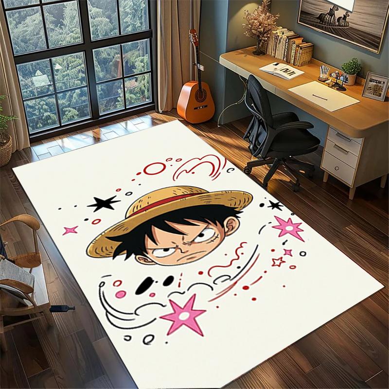 "ONE PIECE" Washable Carpet Non Slip Large Area Rug Floor Mat Bedroom Gamer Room Decor kwq23