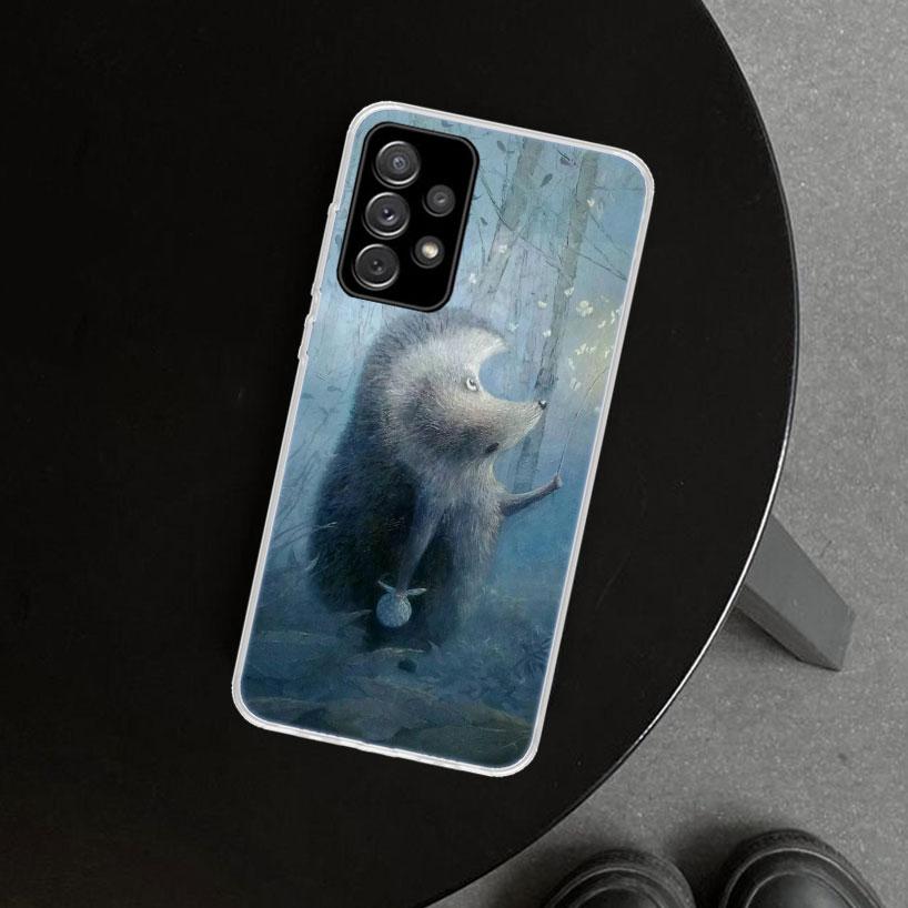 Чехол для телефона 'Ёжик в тумане' для Samsung Galaxy A17 A16 A26 A36 A56 A57 A37 A15 A25 A35 A55 A14 A24 A34 A54 A13 A23 A33 A53 Ga