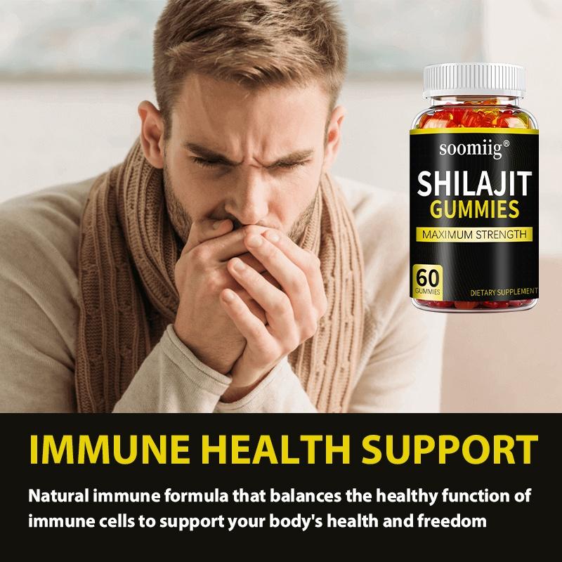 Soomiig Shilajit Gummies — 20:1 Extract with 5% Fulvic Acid, Maximum Strength, 60 Count