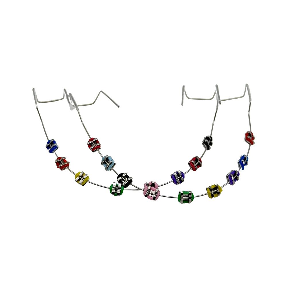 Новые Металлические Брекеты Стоматологические Накладные Брекеты с/без Коробки для Хранения Цветные Стоматологические Декоративные Брекеты Стоматологическое Модное Украшение Стоматологический Инструмент