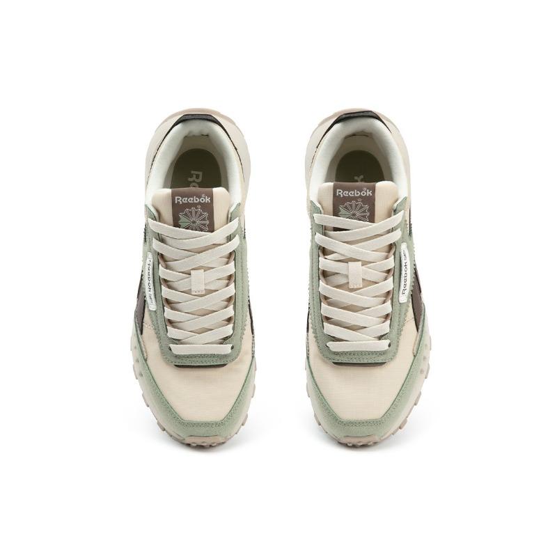 Reebok CL LEGACY W+ Низкие Беговые Кроссовки на Платформе Унисекс Бежево-Зеленые 24FRC903U1G09