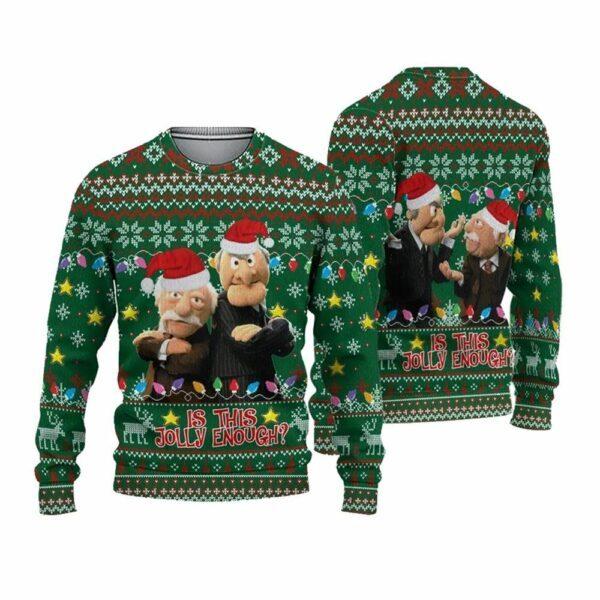 Is This Jolly Enough Ugly Christmas Sweater BG Unisex T-Shirt