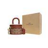 Coach Сумка на цепочке Trail 12 Classic Monogram с молнией, из кожи и покрытого канваса, женская, коричнево-желто-ржавая CE768-B4NQ4