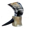 Viking Drinking Horn Mugs 10oz Handmade Real Horn 30.48 Cm Cups for Ale Wine Beer Chalice Vikings Style Gift for Men Birthday Christmas Anniversary