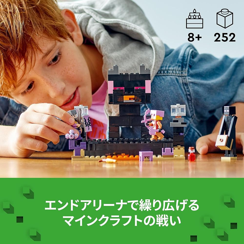 LEGO Minecraft End Arena Building Set 21242 for Kids Ages 8-10, Creative Toy Blocks for Boys and Girls