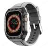 Refit Mod Kit Metal Case for Apple Watch Band Ultra 3 2 49mm Modification Stainless Steel Strap Iwatch Series 9 8 Sport correas