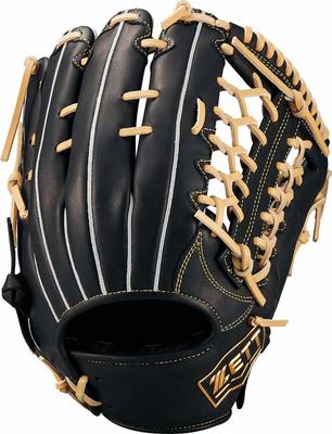 Софтбольная перчатка серии ZETT Winning Road для черного x пастельно-коричневого цвета BRGB33430R Универсальная для левшей, (1932 год),