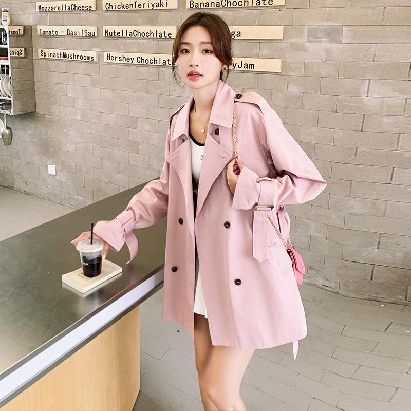 Весенняя ветровка Свободное тонкое пальто Ветровка средней длины Куртка женская Smart Temperament пальто