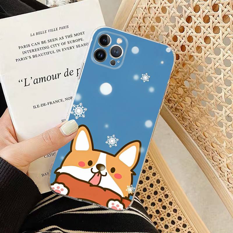 Мультяшная собака Корги Чехол для телефона Силиконовый Мягкий для iphone 14 13 12 11 Pro Mini XS MAX 8 7 6 Plus X XS XR Чехол