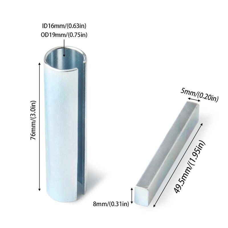 Hot Sale Shaft Adapter Pulley Bore Reducer Sleeve Bushing Sheave Key Car Accessories Silver 5/8" x 3/4" x 3"