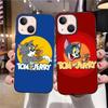 Чехол B-69 Jerry and Tom Black для Redmi 10A 10C 12C 13C 9A 9C 9T A3X Note 10 9 9S 10S iPhone 11 12 13 14 15 16 X XS Pro Max Mini 7 8 Plus XR