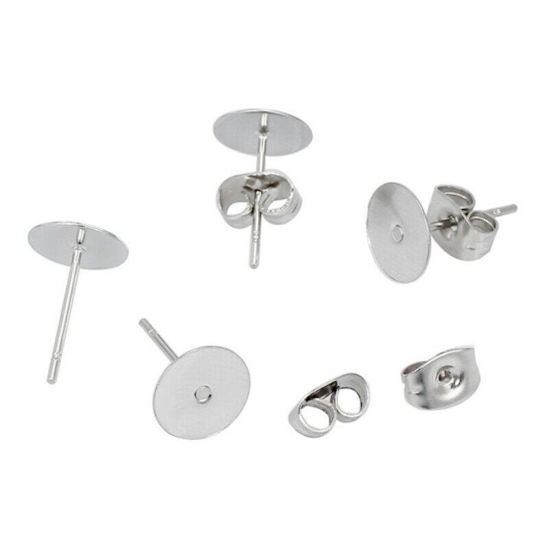 100 шт. DIY практичные удобные плоские серьги с плоским дном игла для сережек аксессуары серьги ручной работы