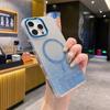 Чехол для iPhone 16 Pro из ТПУ + Акрила с Блестками, Магнитный Чехол для Телефона, Совместимый с MagSafe