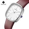 WWOOR элегантные женские новые часы с маленьким квадратным циферблатом, кварцевые водонепроницаемые изысканные винтажные женские часы с ремешком