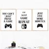 Nordic Style Black White Gamer Quotes Canvas Painting Posters and Prints Wall Art Pictures for Living Room Decoration Cuadros