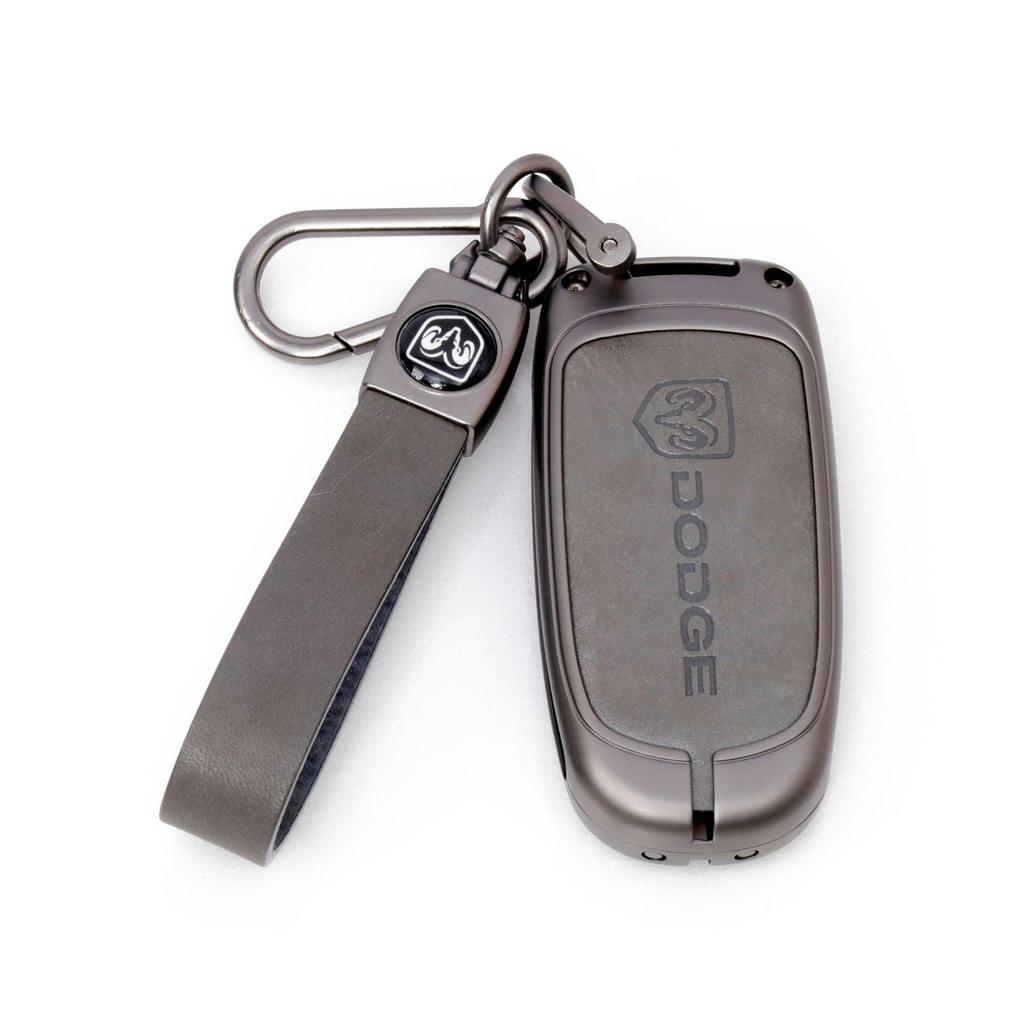 Кейс для ключа Dodge: Металлический защитный чехол и сумка из натуральной кожи для Journey, Caliber, Avenger