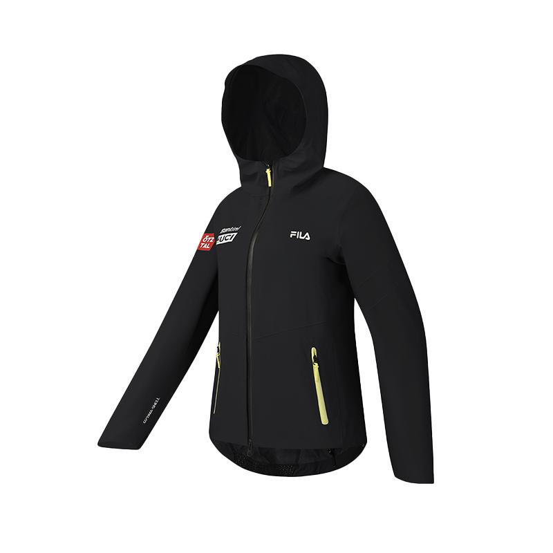 Fila Cycling Fashion Simple Casual Sports Riding Versatile Comfortable Waterproof Windproof Quick-Dry Jacket Women Jacket Deep-Black A11W518702F-BK