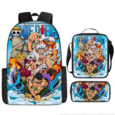 One Piece One Piece Школьная сумка Luffinica Морской король Школьная сумка для ученика Набор рюкзаков