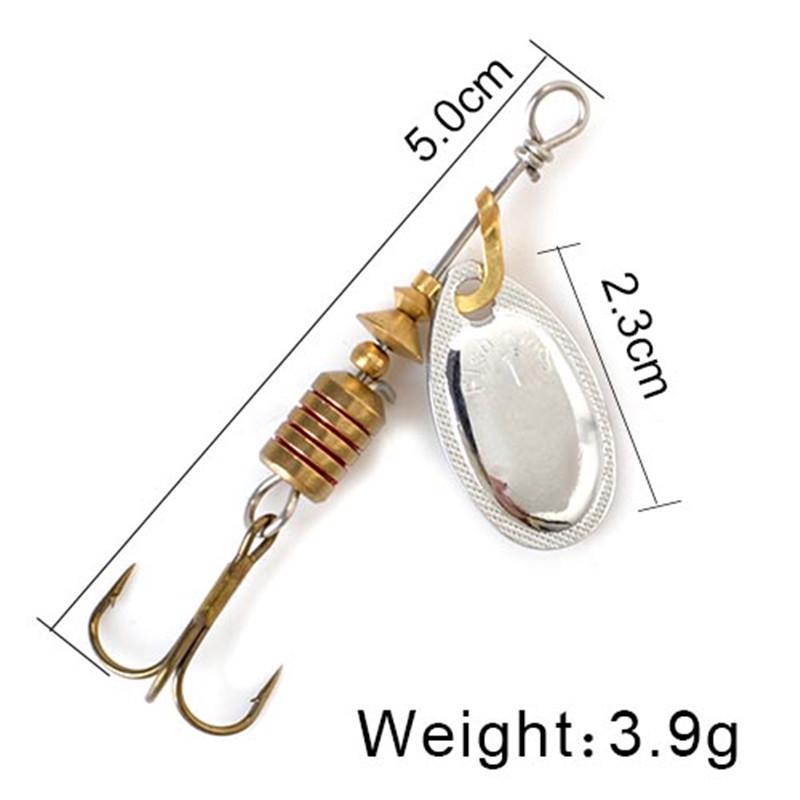 FISH KING Spinner Bait 3,9 г, 4,6 г, 7,4 г, 10,8 г, 15 г, приманки для ложки, металлические приманки для щуки с тройными крючками, искусственная приманка для окуня, рыболовная приманка