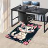 1pc,Cute Kitten Floral Rug - Perfect for Home Decor, Office Carpet, Chair Cover, Outdoor Mat
