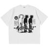 Мужская футболка из хлопка с большим графическим принтом Shadow Y2k Streetwear Top с коротким рукавом Футболка в стиле хип-хоп Harajuku Vintage Aesthetic Clothing