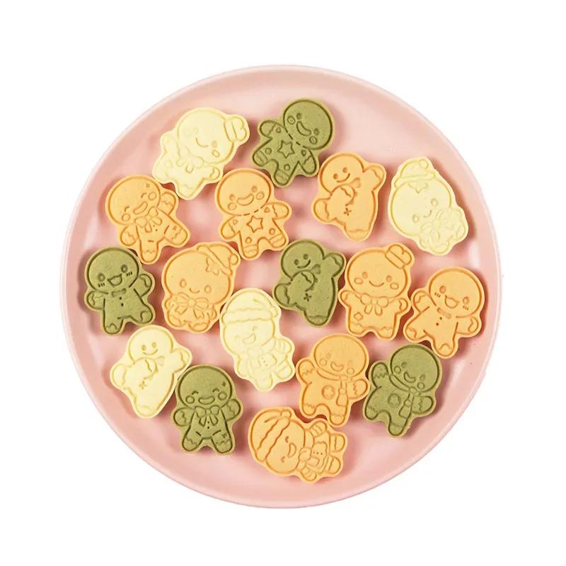 8шт/комплект Пряничный человечек рождественский печенье форма 3D глазурь печенье помадка пластиковый набор для выпечки Push-type Home Set