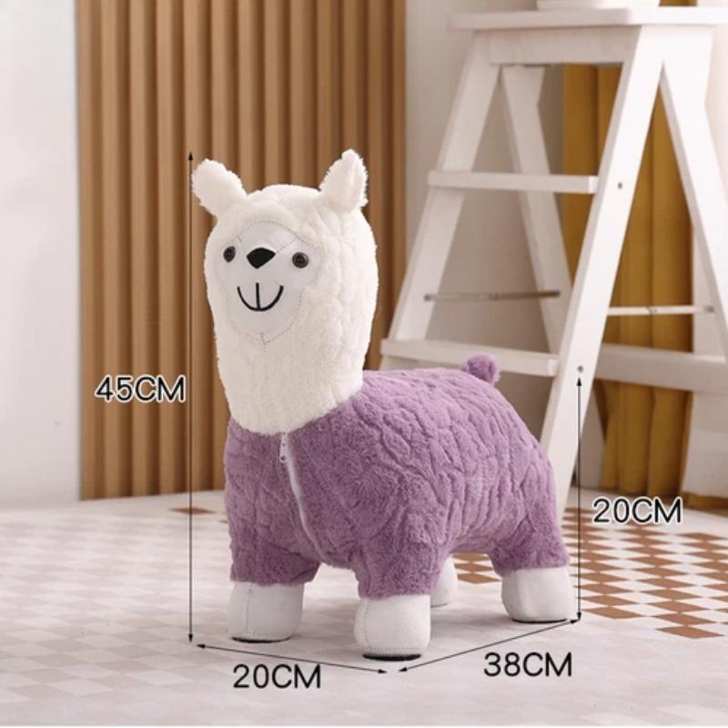 Интернет знаменитость Твердый Деревянный Табурет Альпака Детская Обувь Пеленание Мультфильм Маленькая Скамейка Милый Животный Стул Портативный Табурет Стул