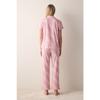 Cotton Marina Pink Buttoned Shirt Trousers Pajama Set