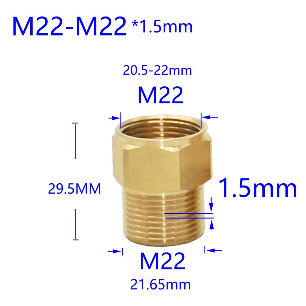 Латунный 3/8" 1/2" M14 M18 M22 Резьбовой Соединитель Наружная Внутренняя Для Аэратора Фильтра Воды Смесителя Медные Фитинги Шаг Резьбы 1,5 мм