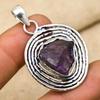 Rough Amethyst Gemstone 925 Sterling Silver Jewelry Handmade Silver Pendant For Gift