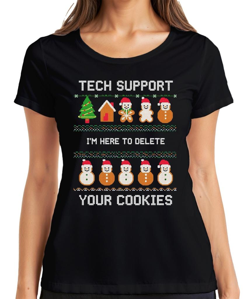 Tech Support Im Here To Delete Christmas It Admin Geek Nerd Unisexs TShirt