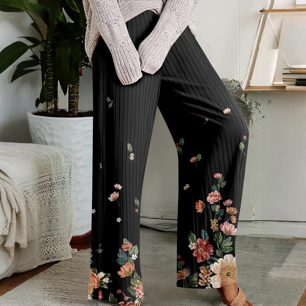 Pajama Pants, Sleepwear, Casual Drawstring Elastic Waist Pants, Comfortable Straight-leg Loose Pants