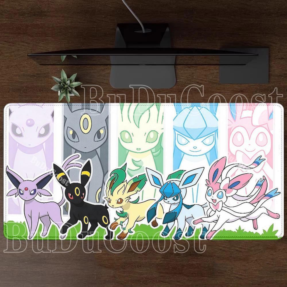 Eevee family pokemon Anime Gamer Mouse Pad Cabinet Kawaii Tablepad XXL PC Keyboard Rug Office Laptop PC Gaming Rubber Desk Mat