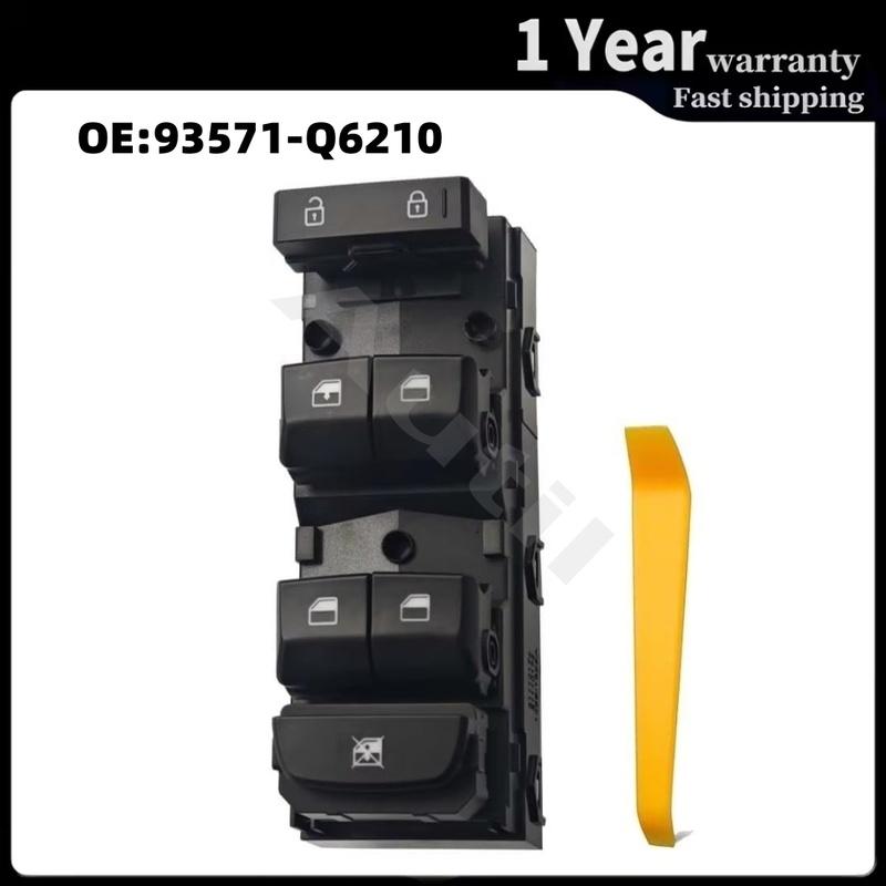 For Kia Seltos 2017- Front Left Master Power Window Switch Glass Lifter Button Driver Side Car Accessories 93571-Q6210