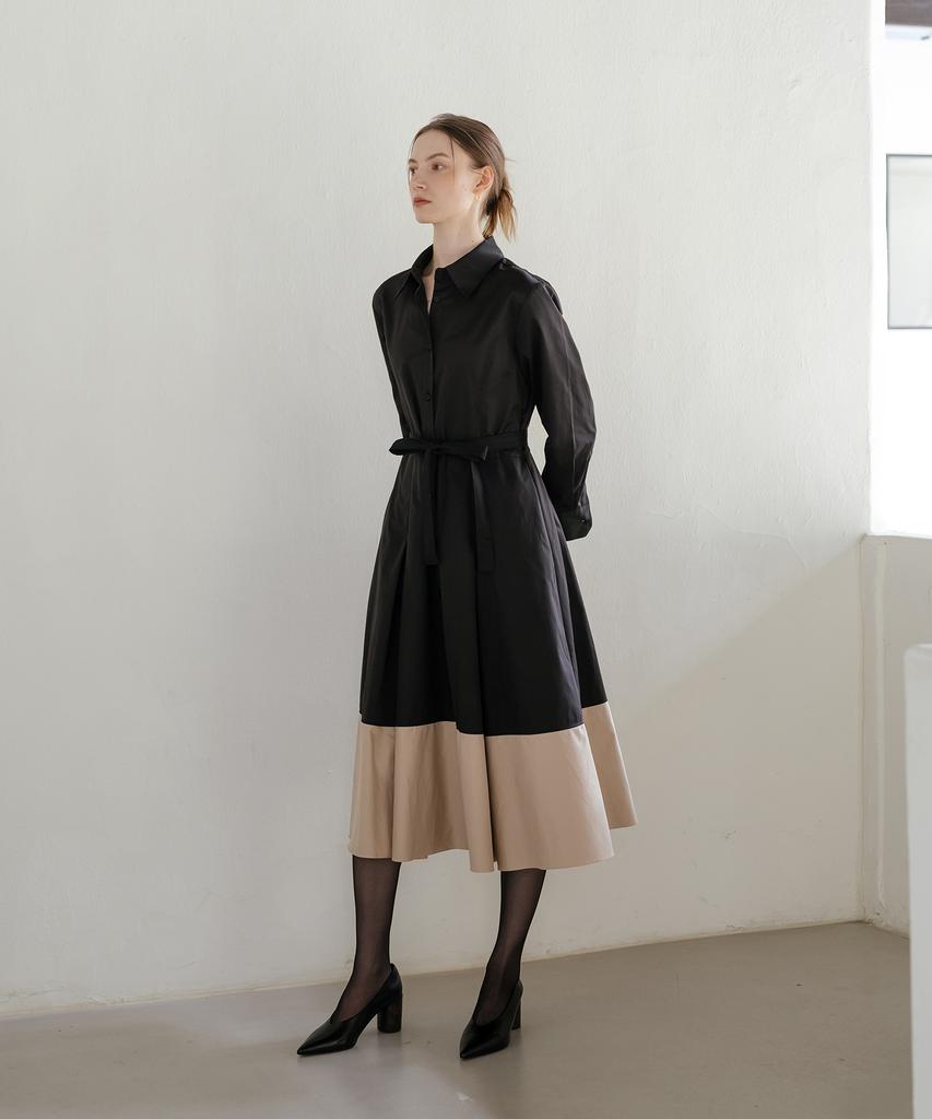 Unis Contrast Color Hem Dress