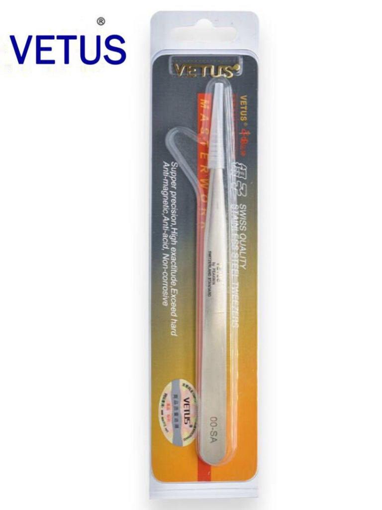 VETUS 00-SA High Precision Stainless Steel Non-Magnetic Acid-Resistant Multi-purpose Tweezers