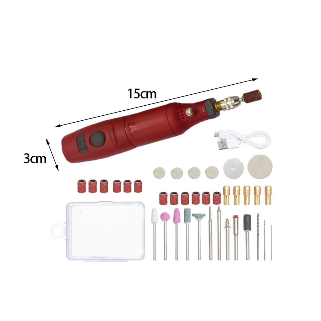 3 Speeds Engraving Pen, USB Charging Rotary Tool , DIY Set, Mini Router Multipurpose 3.7V