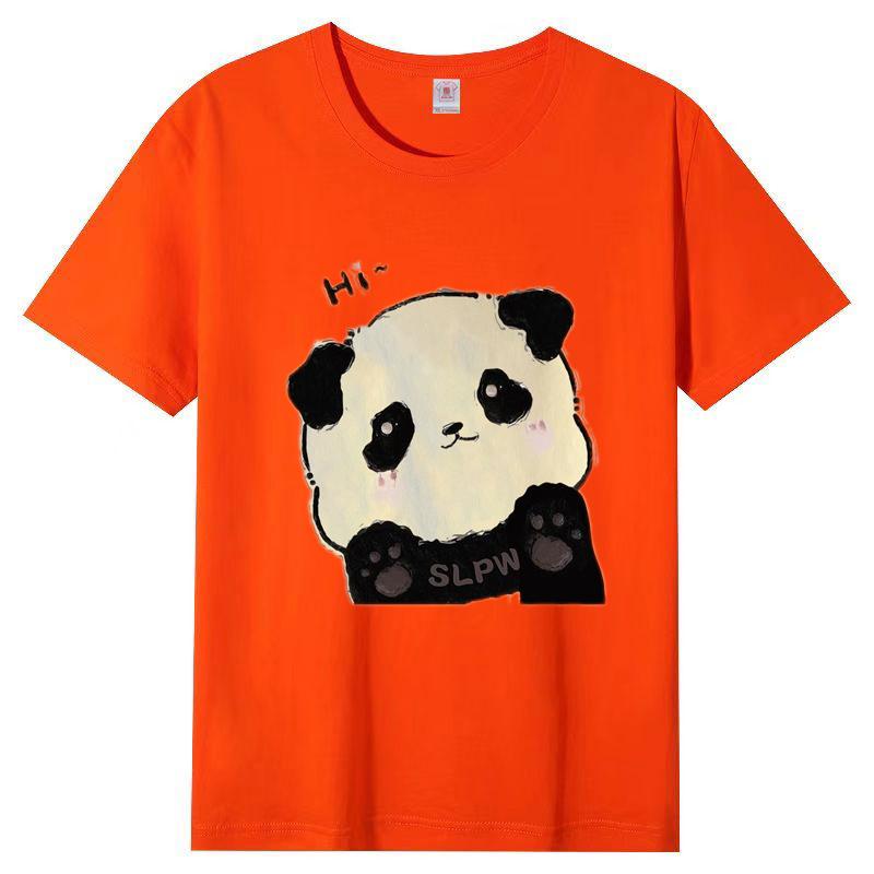 Summer Ladies Cute Cat Printed Cotton Breathable Style T-Shirt Short Sleeve