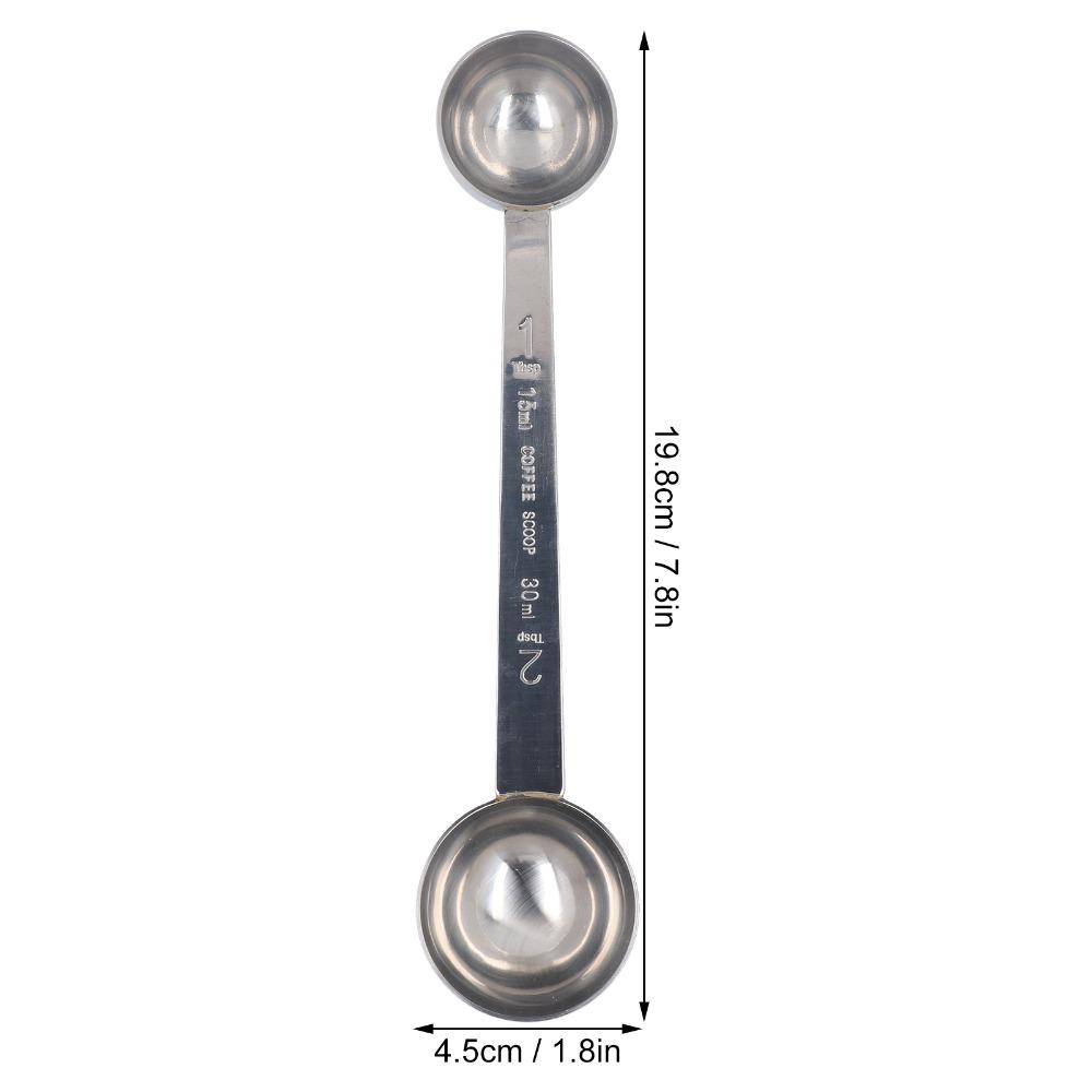 304 Stainless Steel Measuring Spoon Double Head Long Handle Measuring Tool 15ML 30ML With Scales Kitchen Utensil
