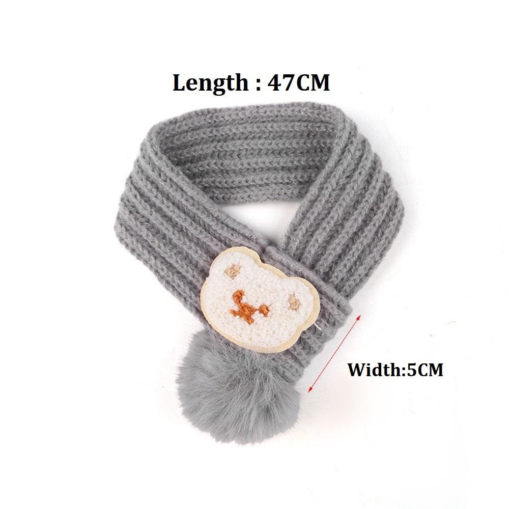 Шарф для домашних животных, кошек и собак, зимний теплый шарф для кошек, меховой шарик, украшение для шарфа, глушитель для домашних животных