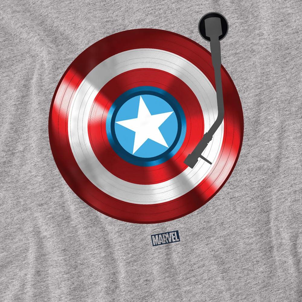 Captain America Mens Record Shield T-Shirt