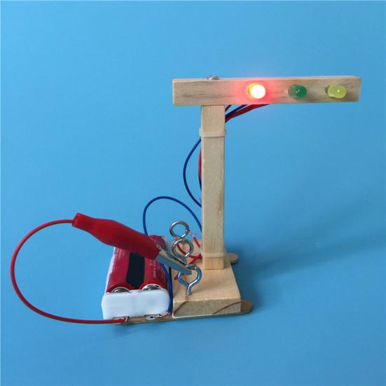 1 набор новых научных и образовательных познавательных обучающих деревянных светофоров DIY модель для дома, маленькая
