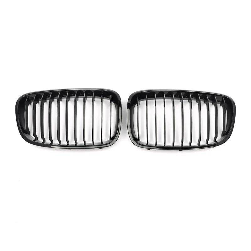 MagicKit Car Racing Grill Fit For BMW F20 F21 LCI 1 Series 1 Pair Front Kidney Grille 2011 2012 2013 2014 2015 Auto Accessories RDMEV1