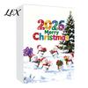 Holiday Party Supplies Snowman Advent Calendar, 24Pcs Acrylic 2D Hanging Ornament Set Festive Home Decor with Bouquet Flowers, Christmas Tree