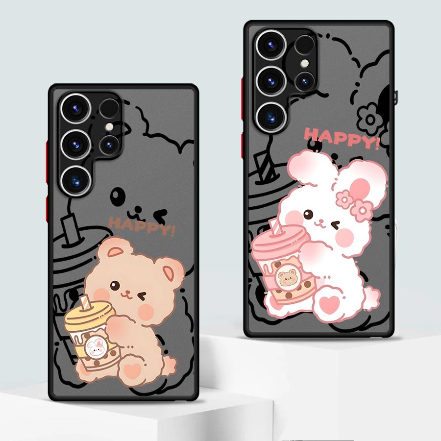 Чехол для Samsung Galaxy S26 S21 S24 Plus S23 FE S25 Ultra S20 FE Note 20 Ultra 10+ S22 Funda Задняя крышка телефона Мультяшный кролик