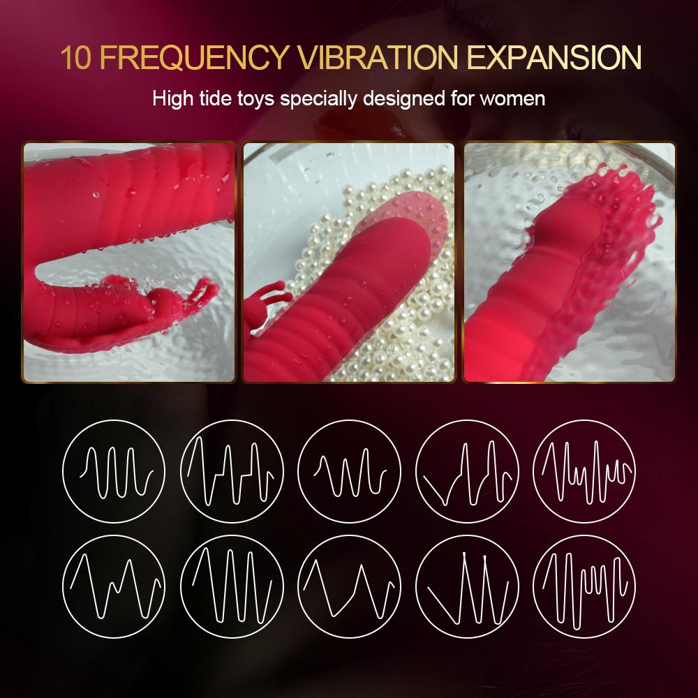 Вибратор-палочка для женщин, мощный с бабочкой, стимулятор клитора, телескопический фаллоимитатор, вибраторы, эротические секс-игрушки для взрослых