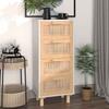 VidaXL Buffet Storage Cabinet Home Organizer Living Room Furniture Interior White 40x30x90 Cm Pine Wood 345642