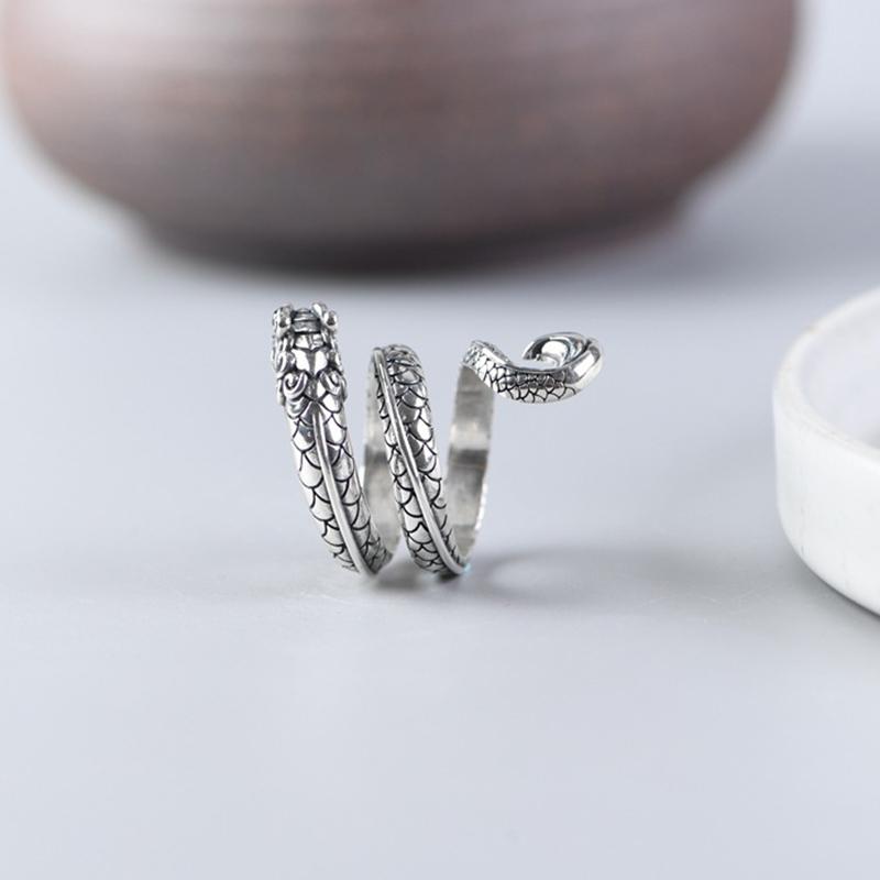 foxanry Геометрическое кольцо с драконом для женщин и мужчин, преувеличенная индивидуальность, хип-хоп, вечерние ювелирные аксессуары, подарки