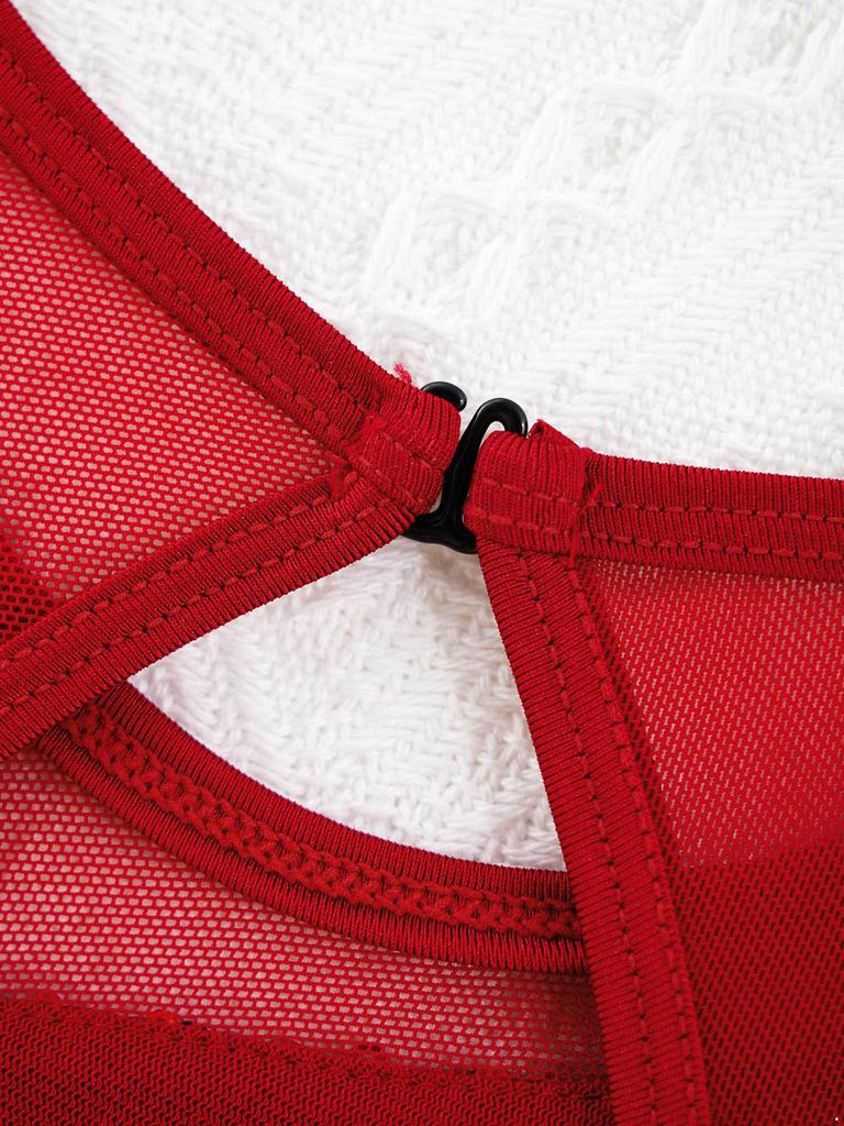 Girls Long Sleeve Mesh Patchwork Style Irregular Sequins Decor Dress Skating Dance Gymnastic Dress